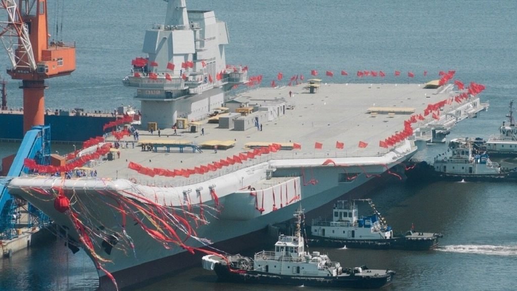 Largest aircraft carrier in China has finished sea trials.