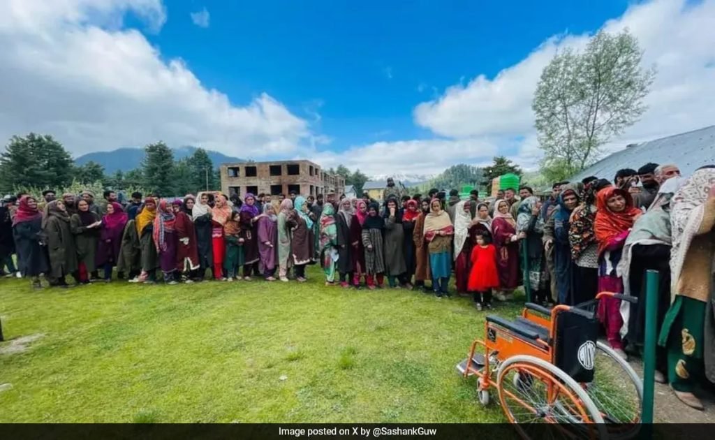 The highest voter turnout in Srinagar