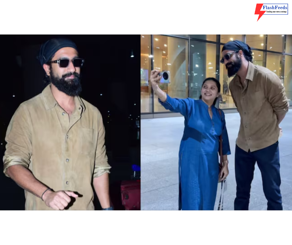 Vicky Kaushal patiently waits for airport selfie