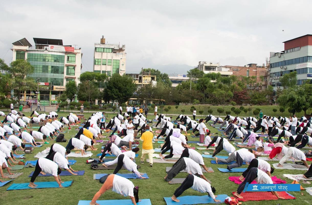 Yoga Day is observed by the shrine board