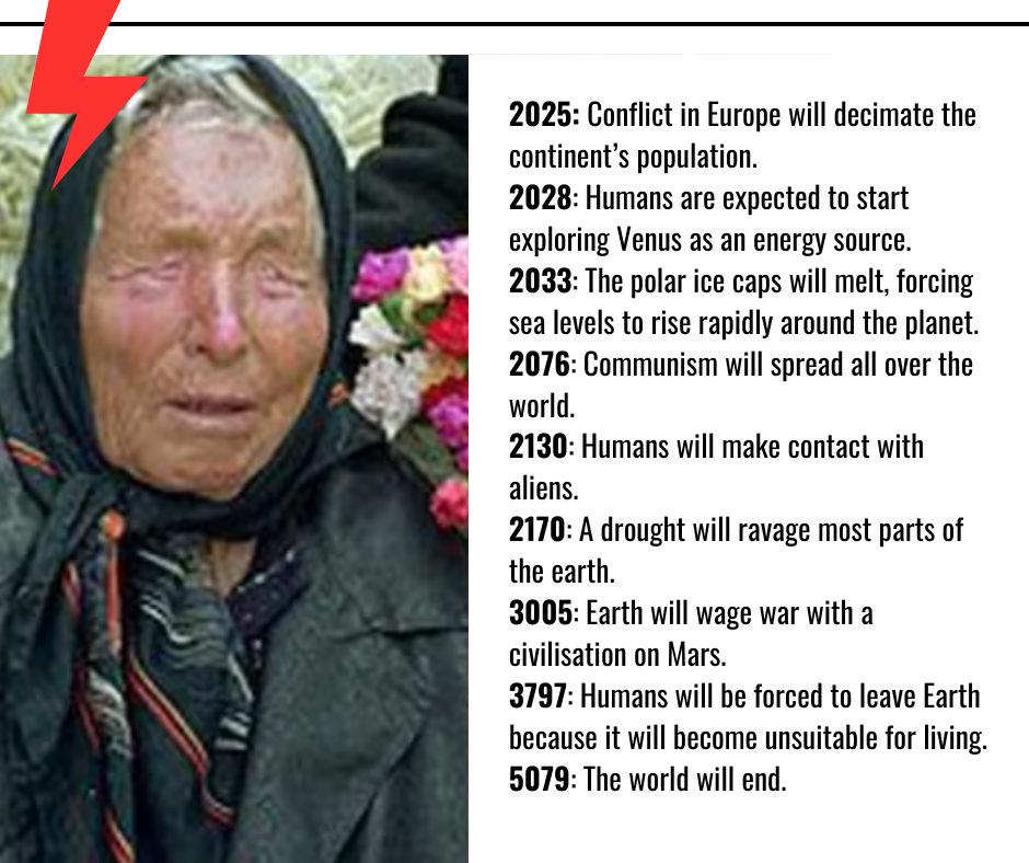 Baba Vanga predictions list 2025