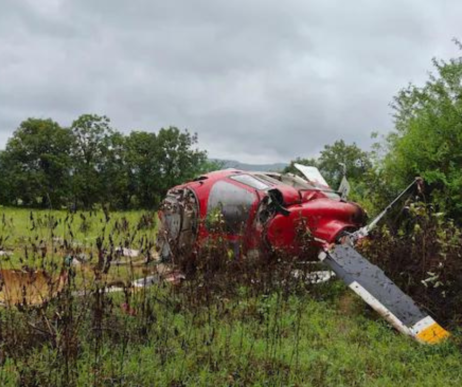 Private Helicopter With 4 On Board Crashes